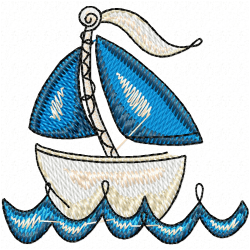 Boats Embroidery Design 2 Boats Embroidery Design 2